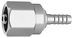 DISS  NUT AND NIPPLE Air to 1/4" Barb - 1617