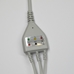 ECG Cable AAMI Straight One-Piece 3-Lead Snap - ML-EA020S3A