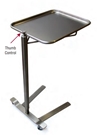 MCM Stainless Steel Mayo Stand with Thumb Control 