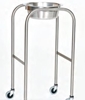 Stainless Steel Single Bowl Ring Stand with H-Brace 