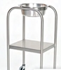 Stainless Steel Single Bowl Ring Stand with Shelf 